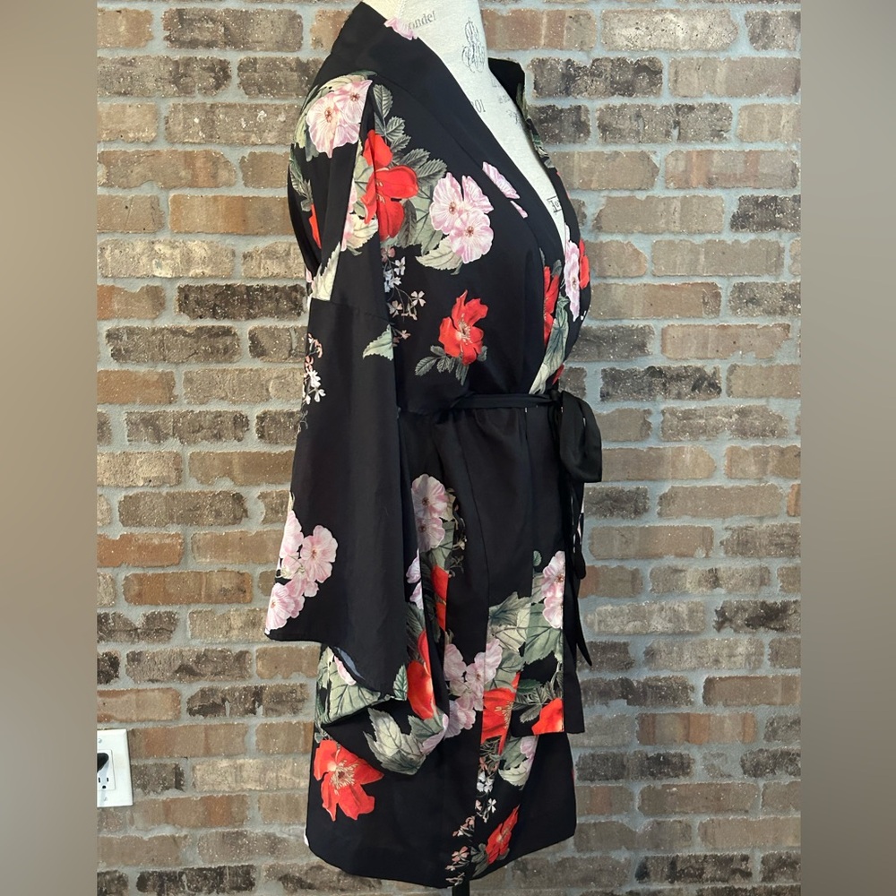 Anthropologie Maison Du Soir $120 Tokyo Robe Blac… - image 5